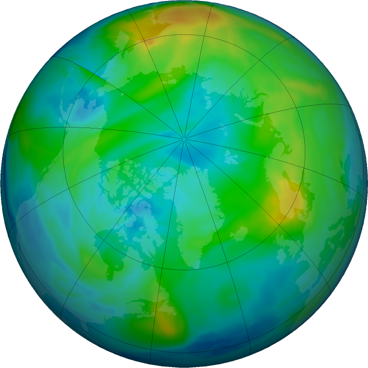 Arctic ozone map for 18 November 2017